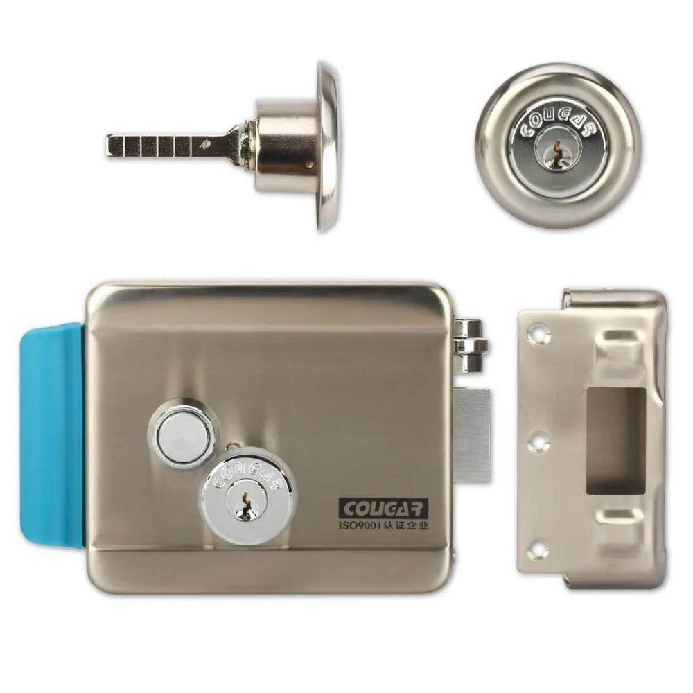 High Quality Electric control lock E-lock Stainless Steel lock High quality key for 12V DC Access Control Multiple gates