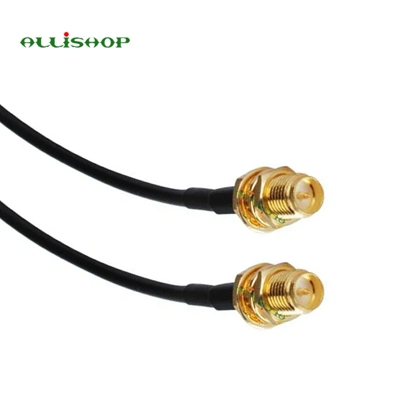 ALLiSHOP 0-3Ghz pigtail RP SMA male brooches jack to RP SMA male brooches jack low loss RG174 cable for FPV Antenna wifi router