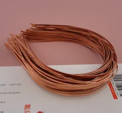 50PCS Regular Raw Copper Finish 3mm 4mm 5mm plain Metal Hair Headbands with bend tips suitable for Solder and Re-plate