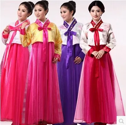 autumn Women Short Hanbok Female Korean Dress Ethnic Costumes Embroidered Korean Traditional Dance Dress Cosplay