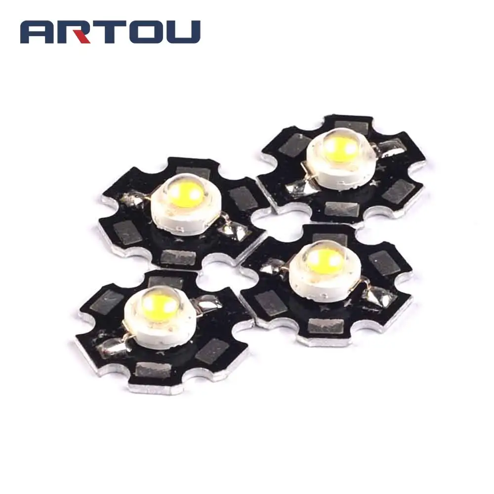 10PCS 3W High Power LED White Light Astigmatism Lighting LED 140-160LM Plum-shaped Aluminum Plate