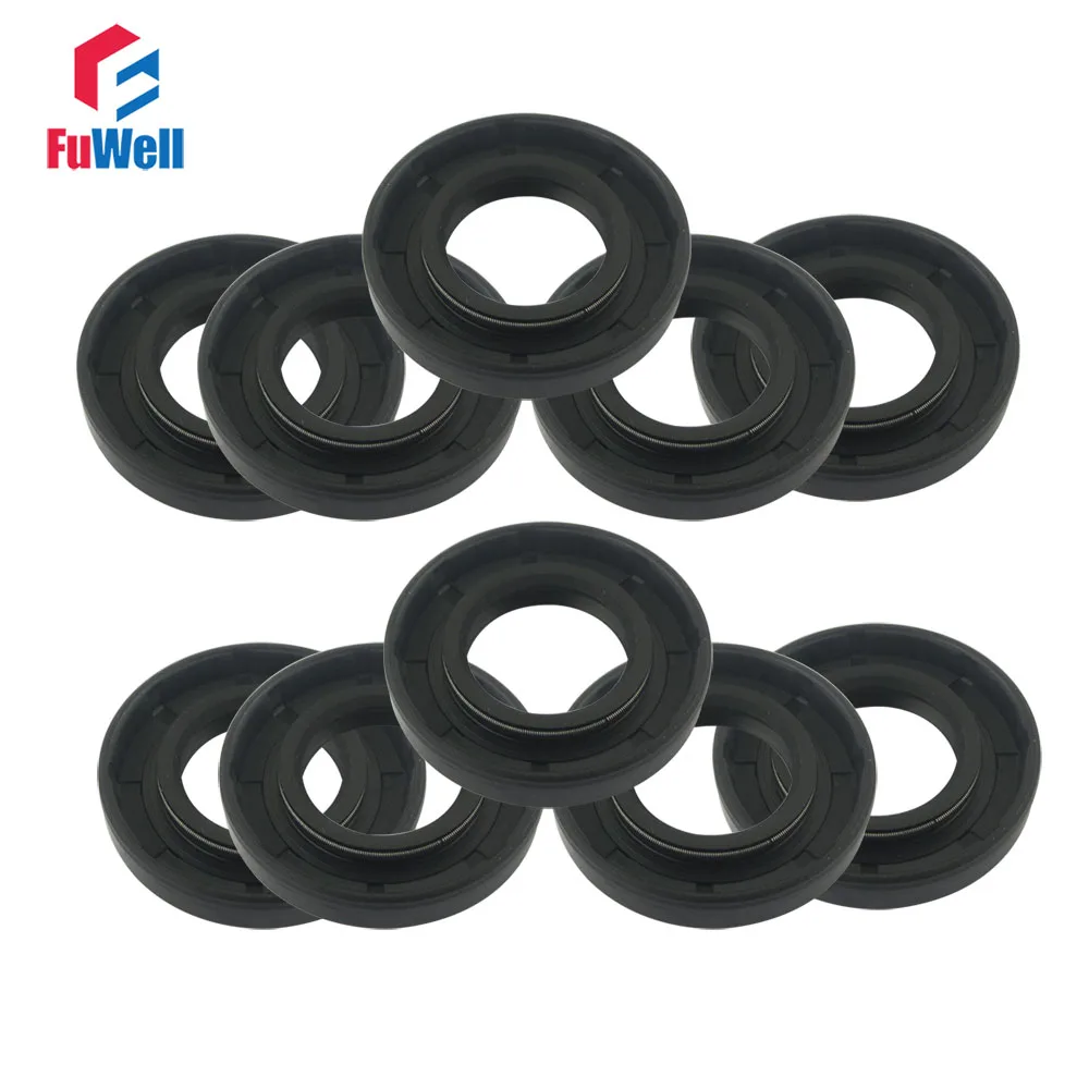 10pcs TC Type Skeleton Oil Seal Gasket 14x25x7/14x28x7/14x30x7/14x32x7/15x24x7/15x26x7mm NBR Black Rubber Radial Shaft Seal Ring