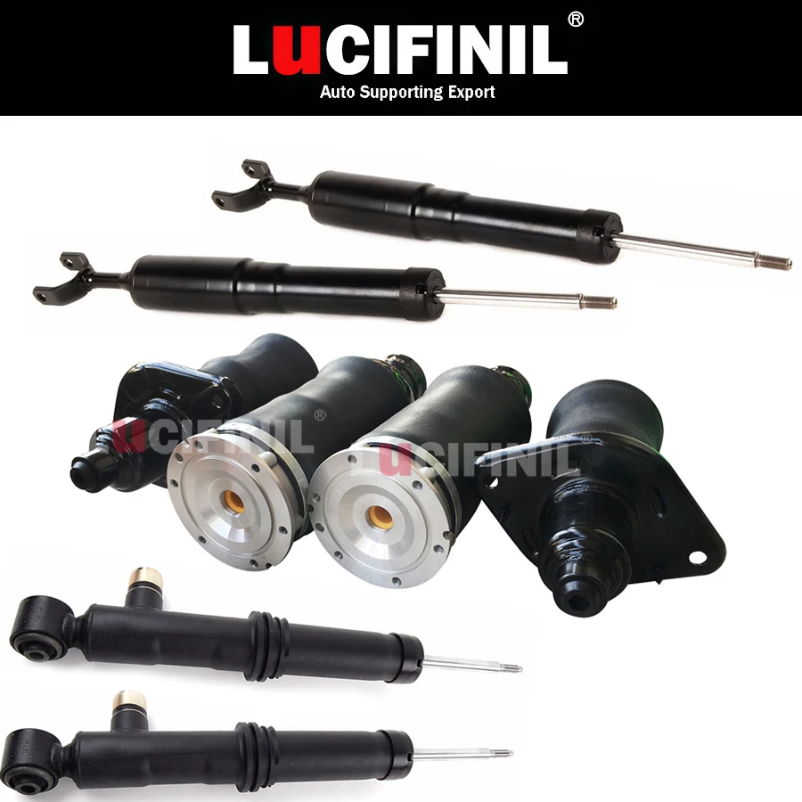 

LuCIFINIL 8PCS Front Air Shock Rear Air Ride Suspension Air Shock Absorber Fit Audi A6 C5 4Z7616051A(52A) 4Z7616051D