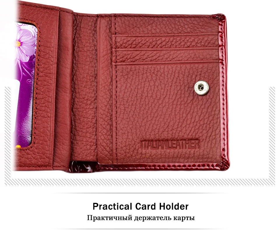 HH Echtem Leder frauen Brieftasche Mini Brieftaschen Frauen Kurze Kupplung Luxus Weibliche Geldbörse der Dame Geldbörsen – Detail 6
