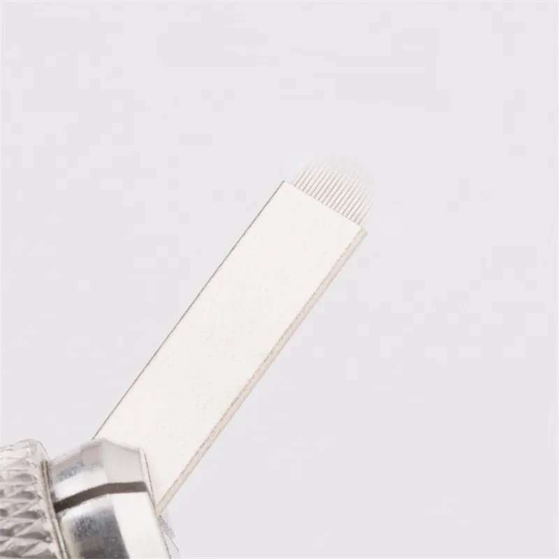 0.18 mm 50PCS U 18 Pin  Permanent Makeup Eyebrow Tattoo Blade Microblading Needles Blade For 3D Embroidery Manual Tatoo Pen