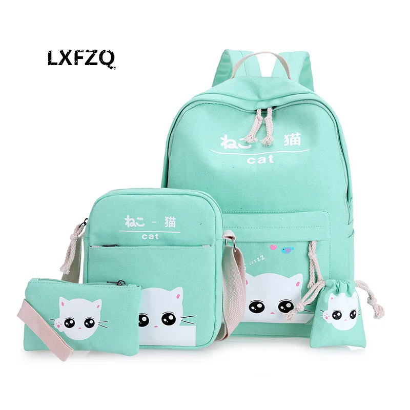 Satchel school bags 4 set /pcs School orthopedic satchel Backpacks for children School bag for girls mochilas escolares infantis