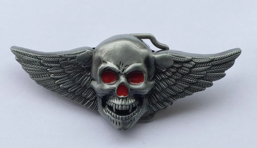 Angels Skull Biker Belt Buckle