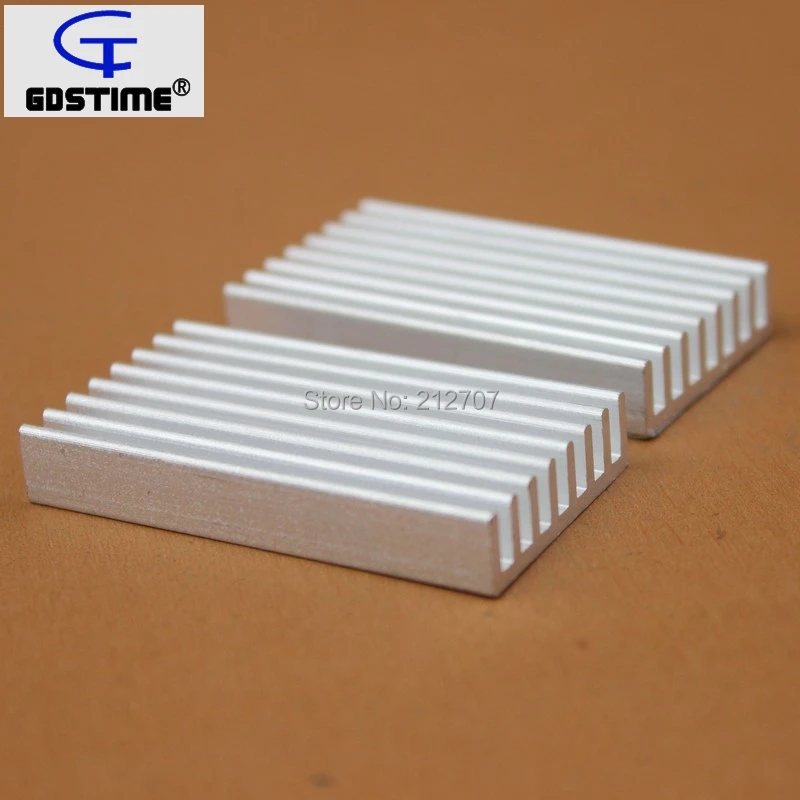 100 Stücke Gdstime Aluminium-kühlkörper 50x28x8mm 50mm Elektronische IC Chip Kühler Kühler