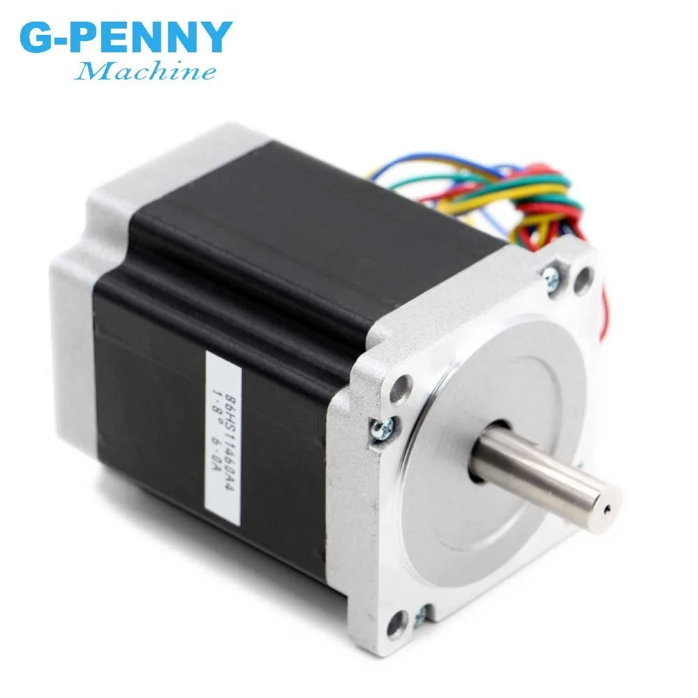 NEMA 34 CNC stepper motor 86X114mm 8.7 N.m 6A D14mm Nema34 stepping motor 1240Oz-in for CNC engraving machine high torque !