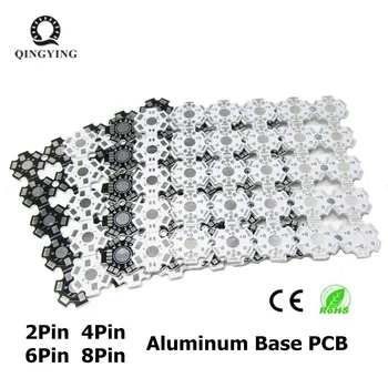 לוח PCB LED 1W 3W 5W 20mm לבן שחור LED בסיס קירור אלומיניום 2pin 4pin 6pin 8pin עבור LED בעוצמה גבוהה