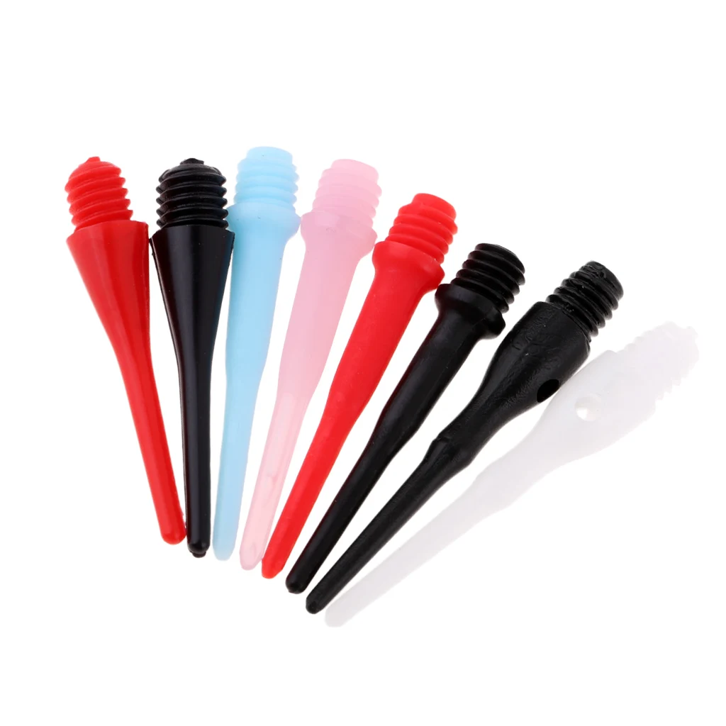 20pcs 2BA Darts Shafts Soft Dart Tips Professional Plastic Thread Replacement Accessories for Electronic Dartboard Darts Gaming