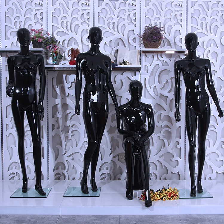 High Quality  Professional Mannequin Manufacturer Female Black Model For Sale