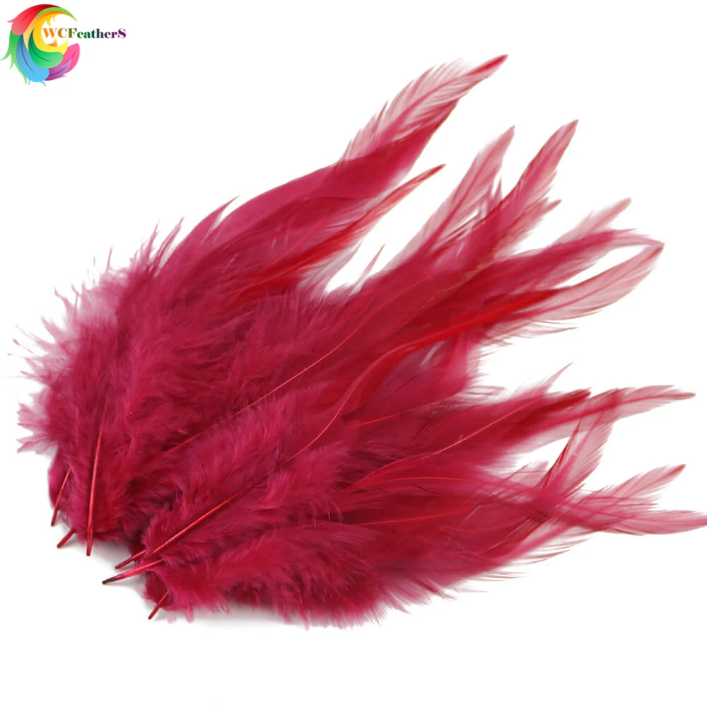 4-6inches Dyed Natural Rooster Feathers For DIY Jewelry /Hair Extension /Accessories Craft Decoration Plume 50PCS/lot