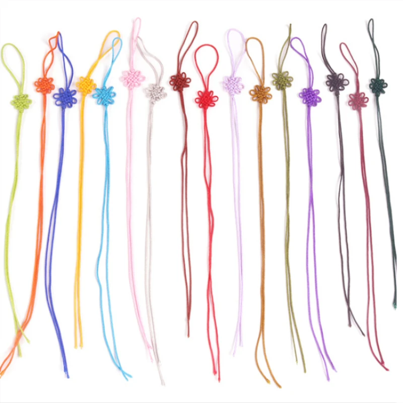 100PCS Mini Chinese Knots Tassel DIY Jewelry Home Textile Curtain Clothing Sewing Accessories Car Key Bag Pendant Craft Tassels