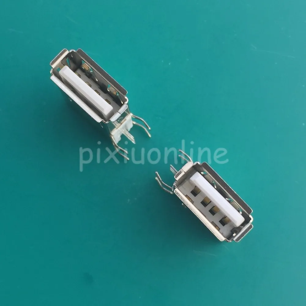 5pcs G58Y USB 2.0 4Pin A Type Female Socket Connector Side Pin Data Transmission Charging