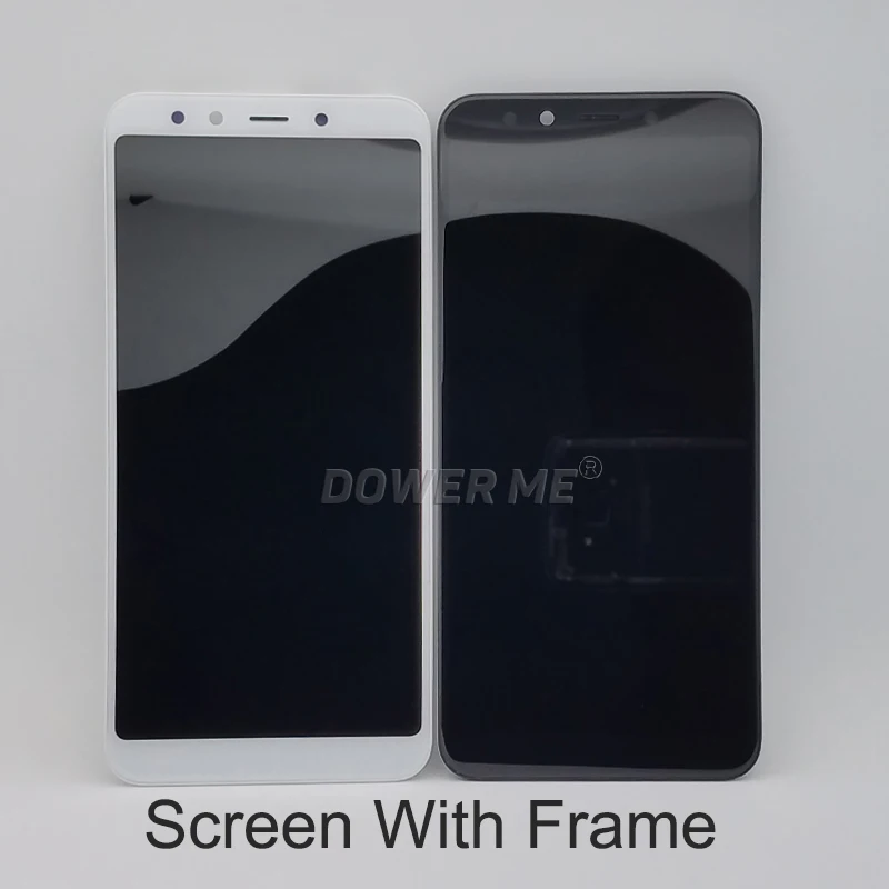 Dower Me LCD Display Digitizer Touch Screen Assembly With Front Frame For Xiaomi 6X Mi6x 5.99'' Inch Black White