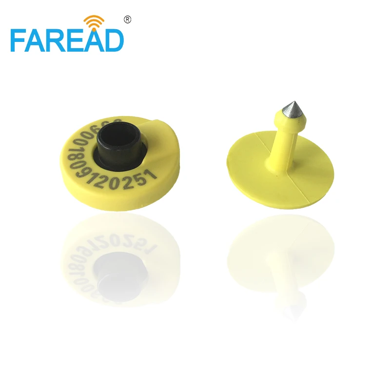 male and female ear tag 134.2KHz ISO Standard LF Passive RFID HDX ear tag for animal cattle sheep pig management