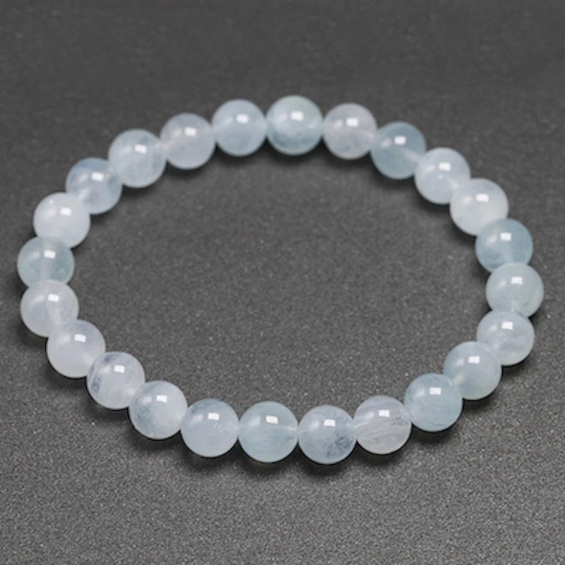 Personalized Natural Aquamarine Beads Bracelets Dropship