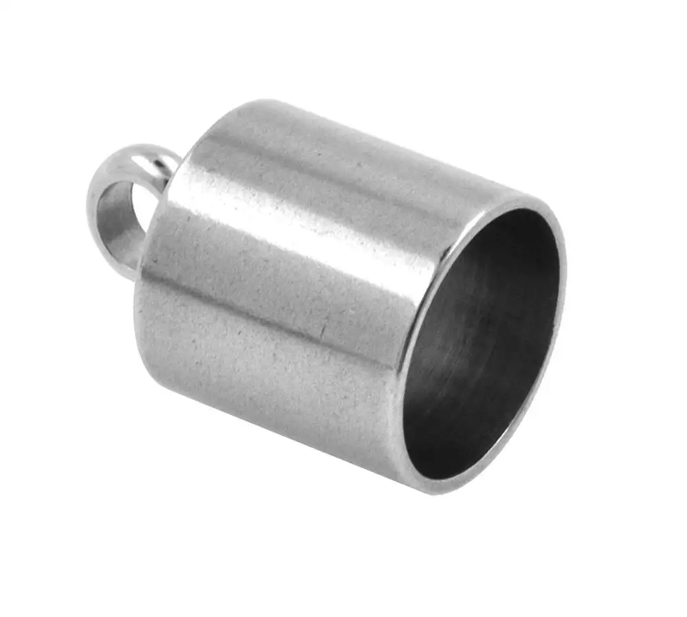 2/3/4/5/6/8mm 10pcs Stainless Steel Clasps Hooks Cords End Caps Cord For Making Bracelet Necklace DIY Jewelry Findings