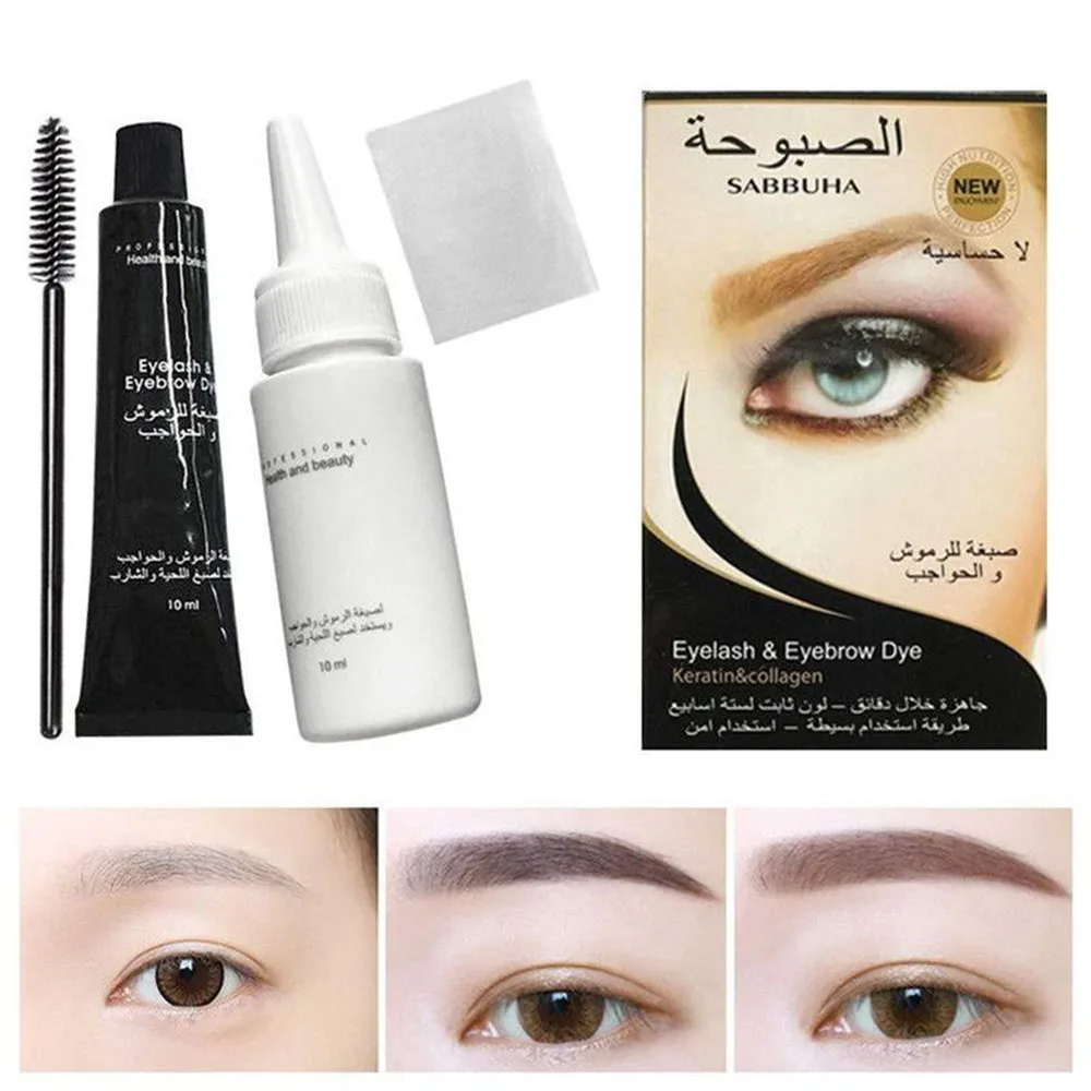 Professional Series Henna Eyelash Eyebrow Dye Tint Gel Eyelash Brown Black Color Tint Cream Kit 15-minute Fast Tint Easy Dye