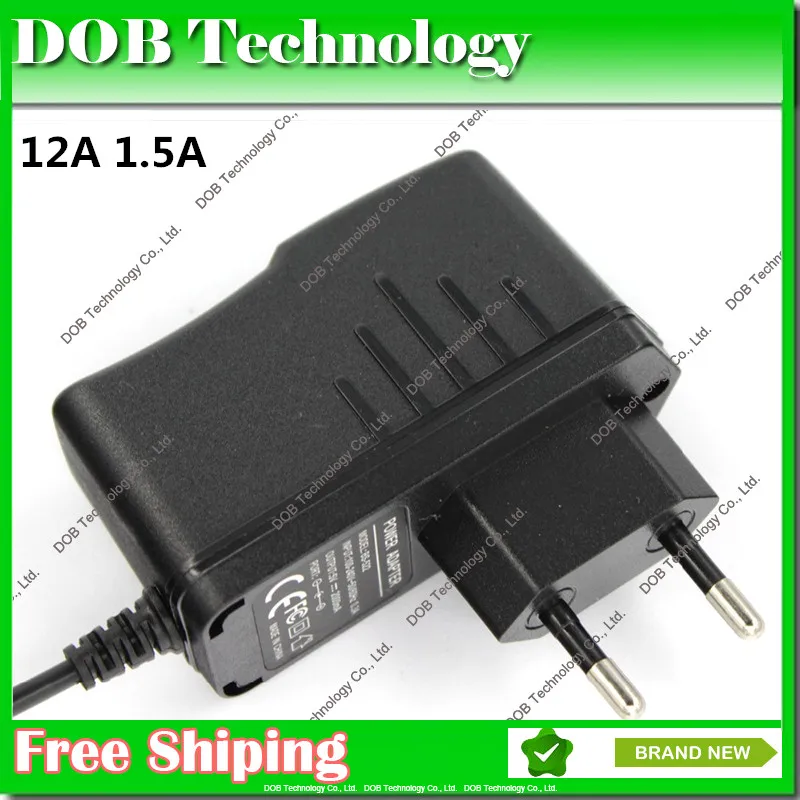 5pcs/lot universal power supply adapter ac 100v-240v dc For 12v 1.5a 1500mA adaptador EU plug 4.0*1.7mm new