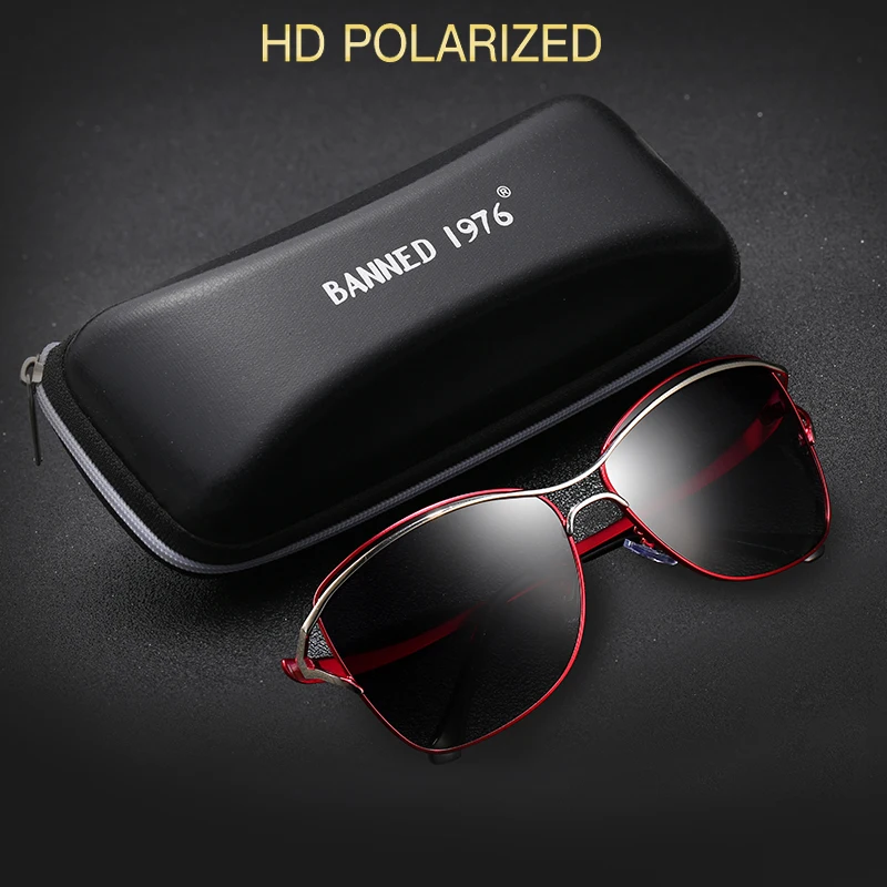 BANNED Fashion New Arrival Sunglasses Women Popular Brand Design Polarized Sunglasses Summer Sun Glasses With Original Case