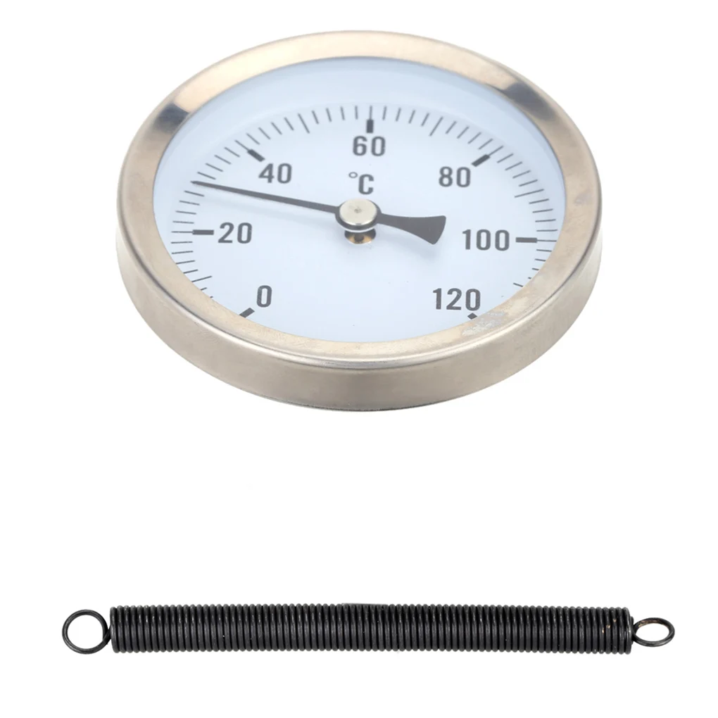 Heating Hot Water Pipe Thermometer Bimetal Pipe Temperatures Dial Temp Gauge