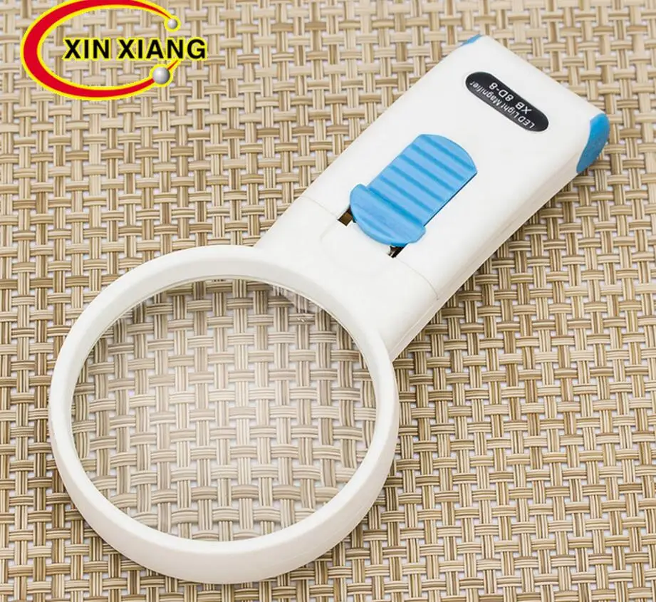 

6X 66mm LED Light Magnifier Illuminated jewelry antiques Appreciation Reading Handheld Magnifying Glass for Old Man Children