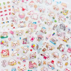 6 Sheets Kawaii Big Ear Puppy Dog Adhesive Stickers Decorative Album Diary Stick Label Paper Decor Hand Account Q02