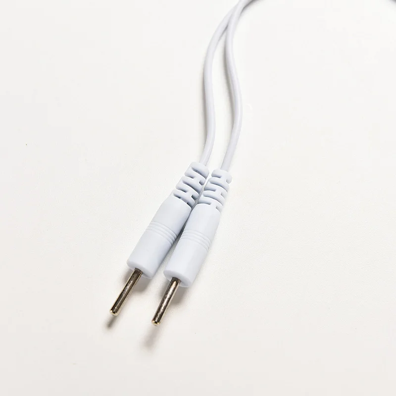 1 sztuk 2.5mm połączenie masaż i relaks biały elektroterapia elektrody przewody przyłączeniowe kabel do masażer Tens gorąca sprzedaż — zdjęcie 7