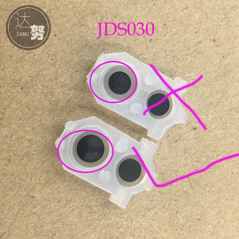 2SETS=4PCS JDS 001 011 030 JDM-030  040 055  Conductive Rubber Pads For PS4 Controller L2 R2 L1 R1 Rubber Buttons