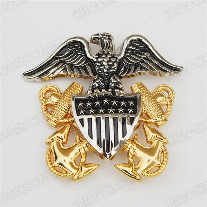 American Golden Eagle Hat Badge For U.S.  Officer Navy Cap