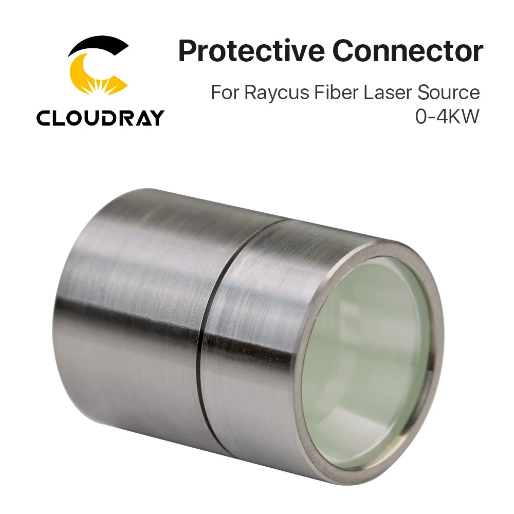 Cloudray Raycus 0-4KW Output Connector Protective Lens Group QBH for Raycus Fiber Laser Source 0-4KW Fiber Laser Cutting