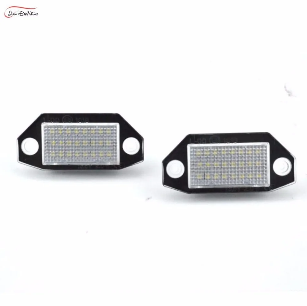 JanDeNing  2pcs Error Free 24 LED License Plate Lights For Ford MKIII 4/5D 2000-2007