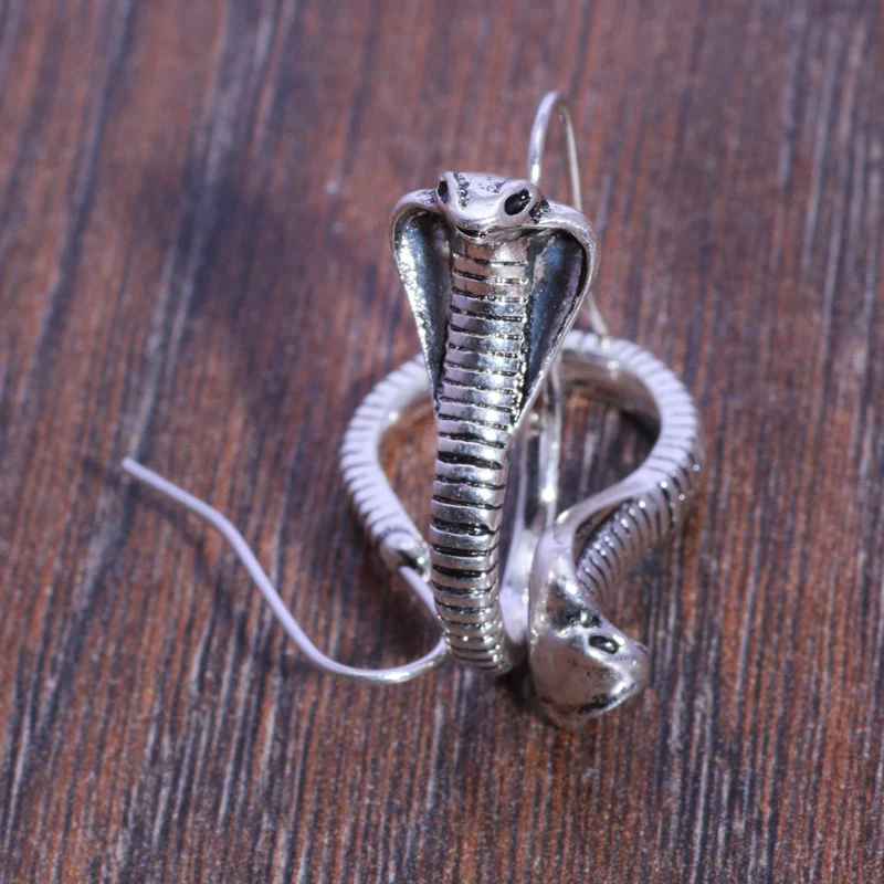 YWOSPX Vintage Silver Color Snake Dangel Earrings for Women Fashion Jewelry Halloween Brincos Party Statement Earings Gifts