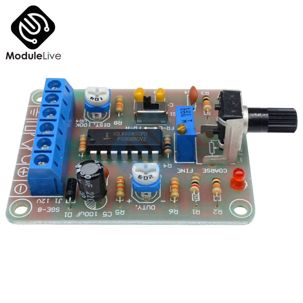 ICL8038 Monolithic Function Signal Generator Module Sine Square Triangle Welded