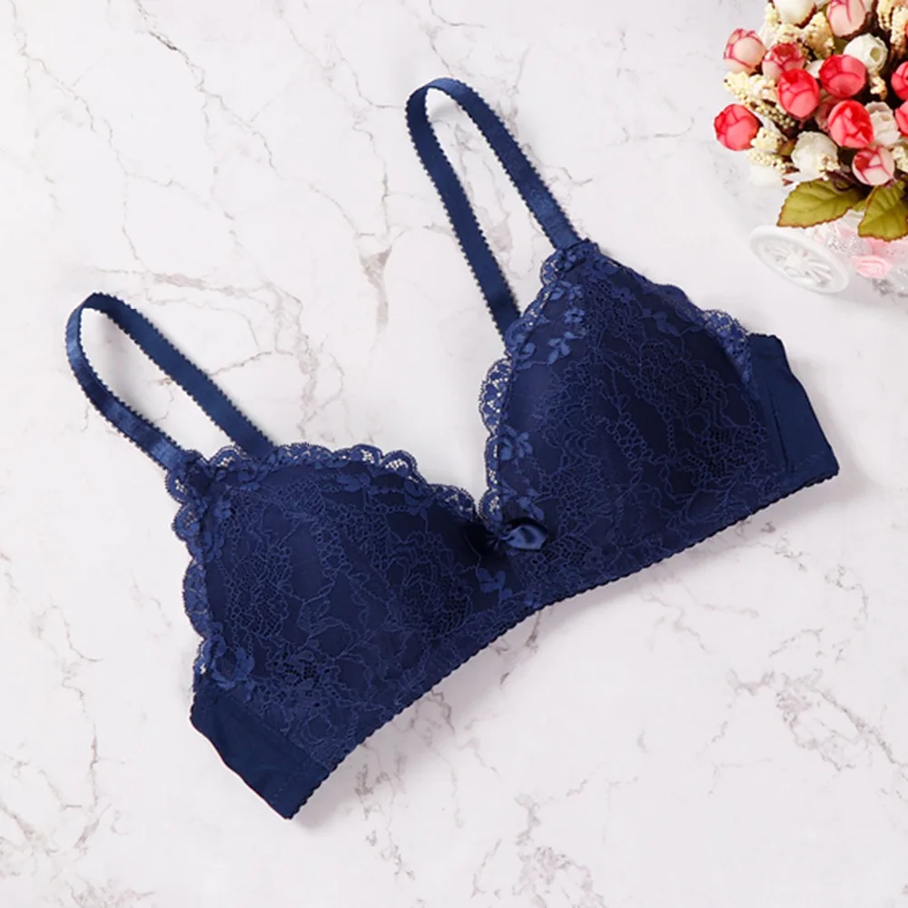 Lady Push Up Bra Wire Free Comfortable Breathable Sexy And Bra Ruffles Underwear Women Lingerie Soft Intimates Plus Size ABC