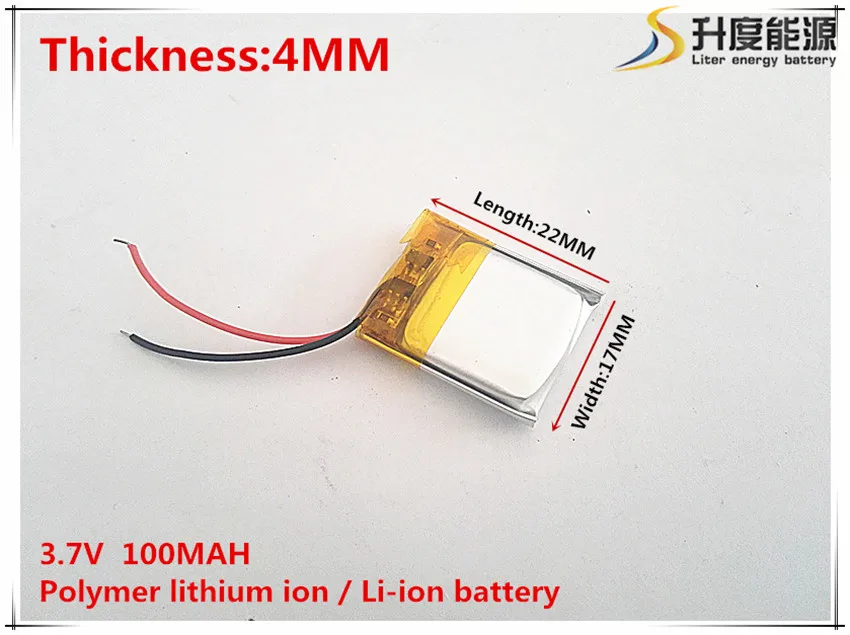 3.7V 100mAh 401722 Lithium Polymer Li-Po li ion Rechargeable Battery cells For Mp3 MP4 MP5 GPS mobile tablet battery