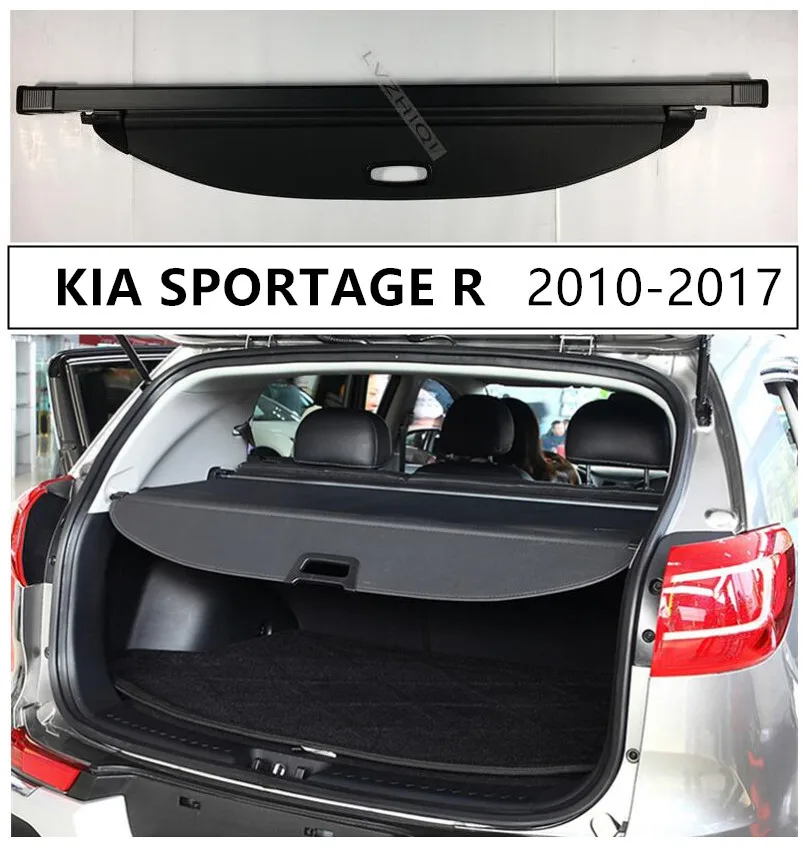 

Rear Trunk Cargo Cover For KIA SPORTAGE 2011 2012 2013 2014 2015 2016 2017 High Qualit Security Shield Car Accessories Black