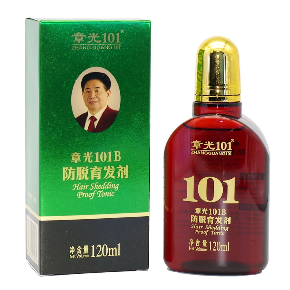 ZHANGGUANG 101B tonico per capelli anticaduta 3*120 ml (101M) medicina cinese terapia trattamento per la crescita dei capelli essenza 100% originale