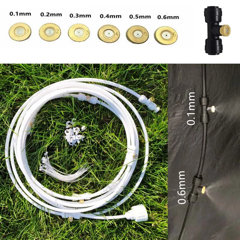 Outdoor Patio Misting Cooling System with 6-Meter Sprinkler Nozzles - Garden Water Spray Fog Atomizer for Summer Cooling