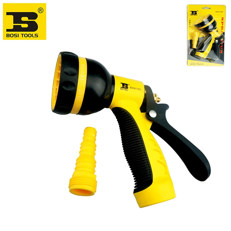 BOSI Multifunctional Garden Hose Nozzle Hand Sprayer 8 Pattern Watering Nozzle