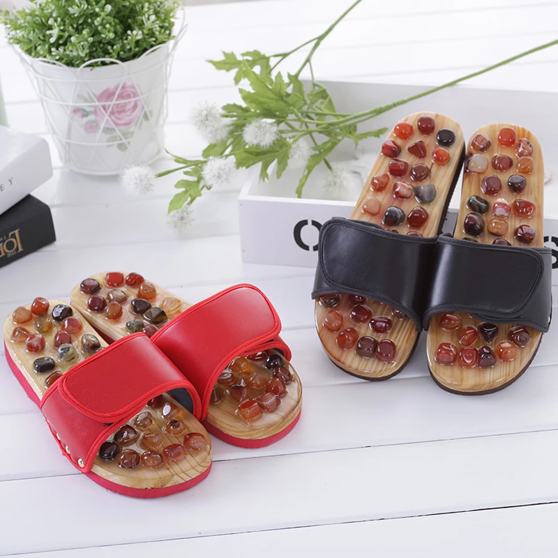 Stone Foot Massage Slippers Reflexology Health Acupuncture Health Shoes Slipper Healthy Massager Pebble Feet Elderly Care