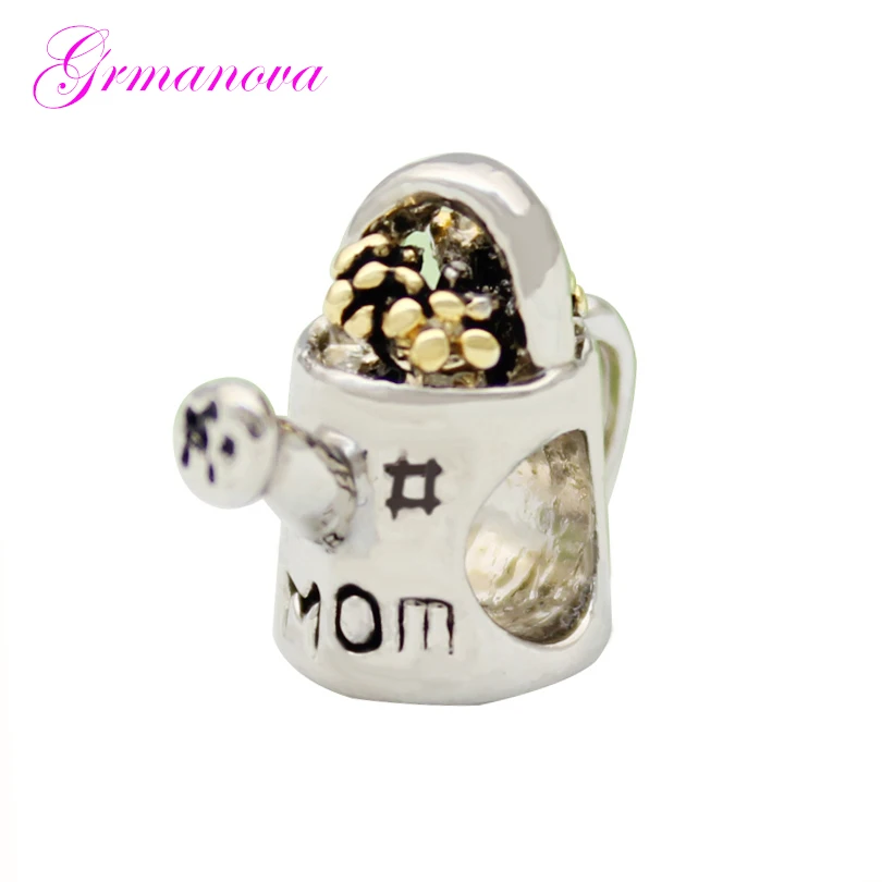 Mother's spray pot European beads DIY jewelry classic pop amulet Fit Pandora Bracelet Women's DIY Jewelry