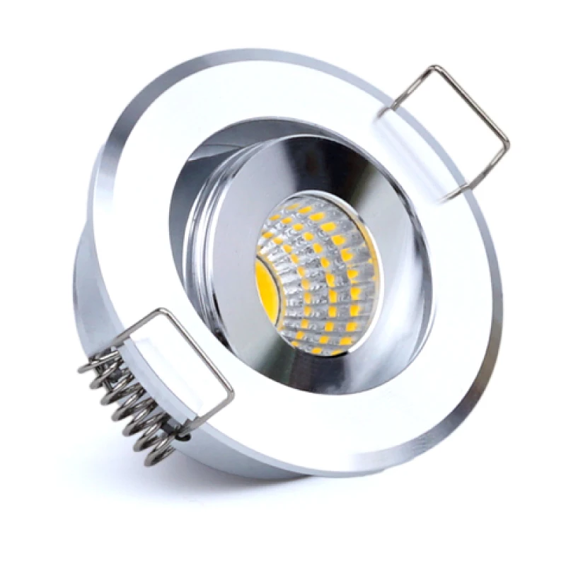 Mini 5W Led Spotligh COB z możliwością ściemniania 230v LED typu Downlight satynowy niklowy miniaturowy wyświetlacz z biżuterią 40mm wycięty lampa