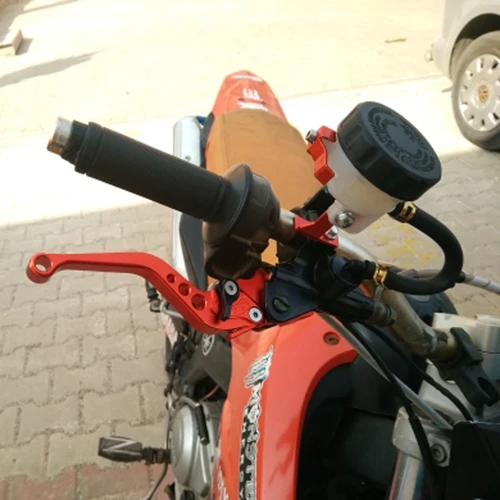 Imagen 2 del producto Alconstar- Kit de palancas de depósito de cilindro maestro de freno de embrague de motocicleta, juego de depósito de líquido para Honda, Kawasaki, KLX, 7/8 "", 22mm