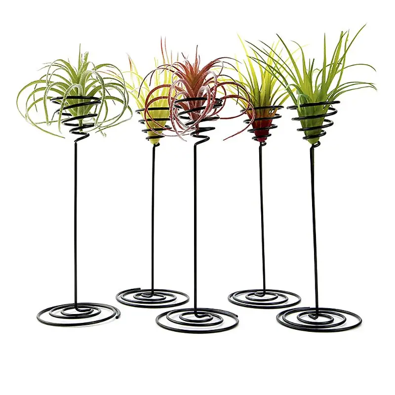 Creative Black Iron Air Pineapple Base Plant Flower Pot Rack Holder Home Balcony Garden Decor Supplies Landscape Accessories