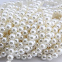 4 Millimetri-20 Mm Sciolto Perle di Colore Bianco Abs Perla Mano Fai da Te Craft Rotonda Imitazione Della Perla Del Branello Abbigliamento E indumento Decorazione di Cerimonia Nuziale