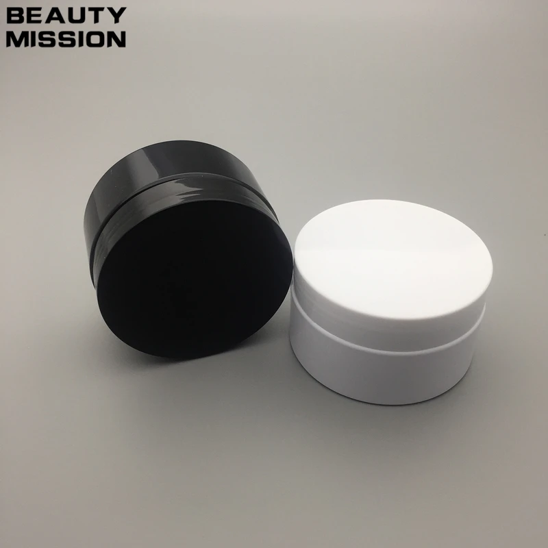 30pcs 100ml Black/White Cream Jars With Plastic Lid PET Jar Empty Cosmetic containers,100g Plastic Cream Case,Cosmetic jar