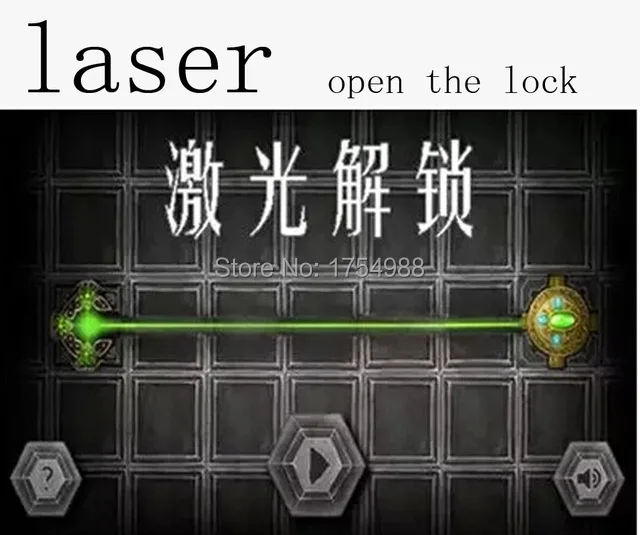 

Free shipping Escape room props Electronic 100mw Single green/red laser emitter irradiation Receiver trigger laser open lock